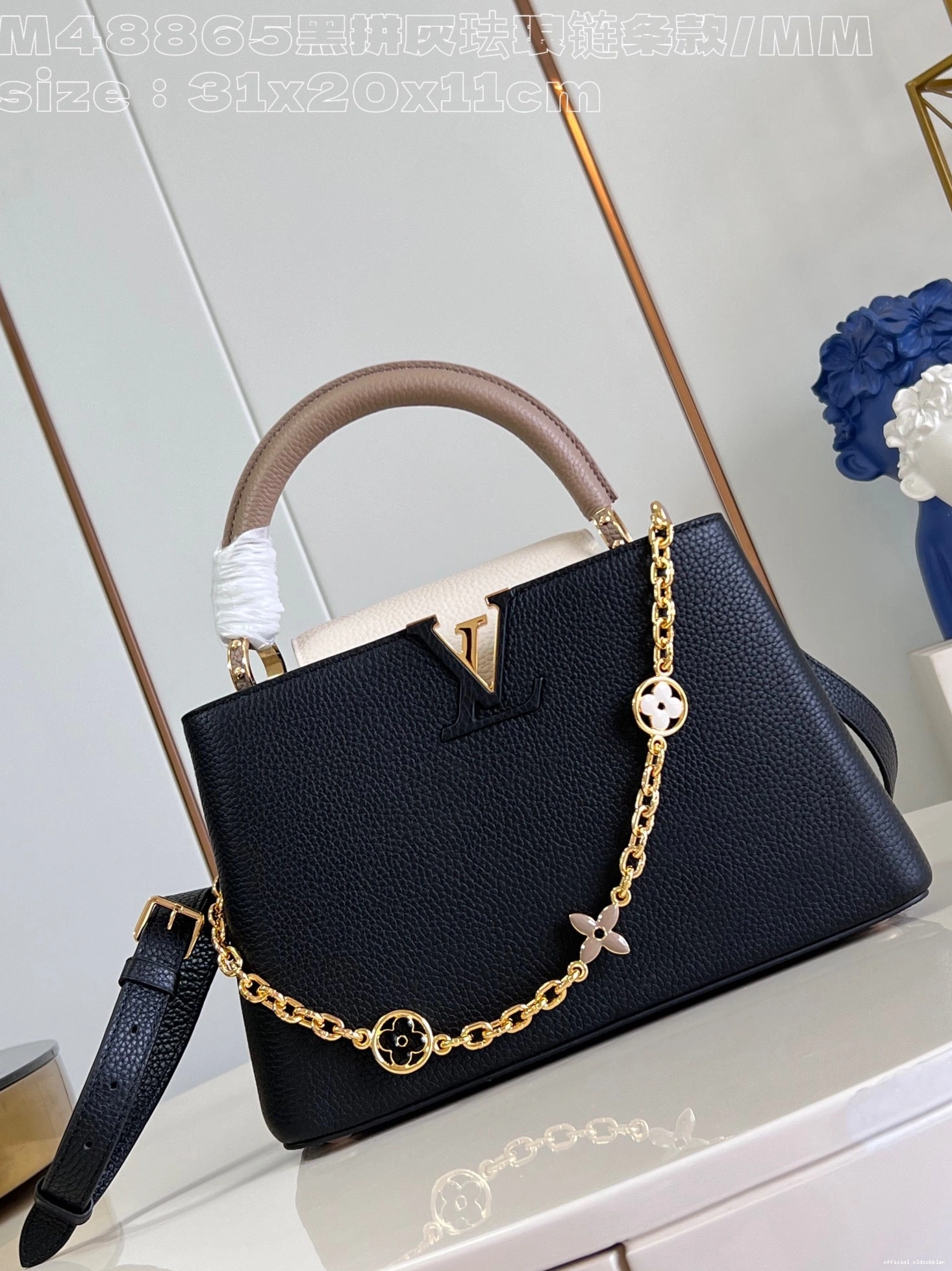 Official oldcobbler LOUIS CAPUCINES BB-31.5*20*11CM VUITTON 0727